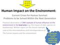 Human Impact on the Environment: