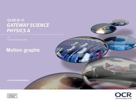 © OCR 2016 Motion graphs. © OCR 2016 MOTION GRAPHS LESSON ELEMENT.