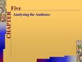 McGraw-Hill©Stephen E. Lucas 2001 All rights reserved. CHAPTER Five Analyzing the Audience.