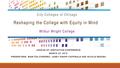 LEAGUE OF INNOVATION CONFERENCE MARCH 22, 2016 PRESENTERS: MARITZA CORDERO, JANET KNAPP-CAPORALE AND NICOLE REAVES Reshaping the College with Equity in.