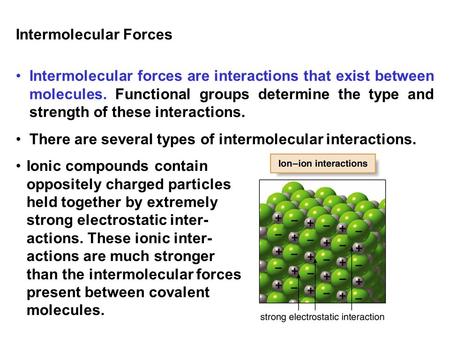 Intermolecular Forces