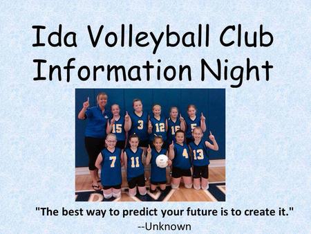 Ida Volleyball Club Information Night