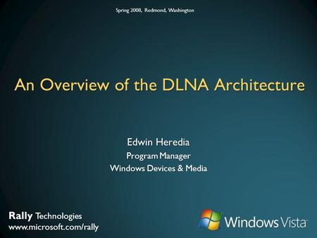 An Overview of the DLNA Architecture