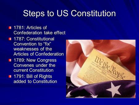 Steps to US Constitution