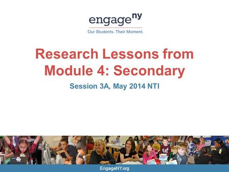 Research Lessons from Module 4: Secondary