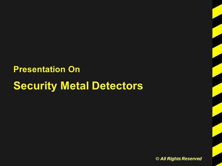 Security Metal Detectors