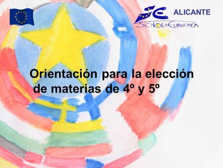 ALICANTE Orientación para la elección de materias de 4º y 5º.