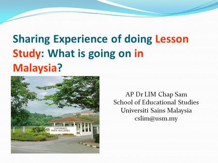 AP Dr LIM Chap Sam School of Educational Studies