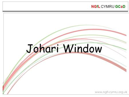 NGfL CYMRU GCaD www.ngfl-cymru.org.uk Johari Window.