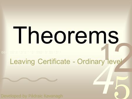 Leaving Certificate - Ordinary level