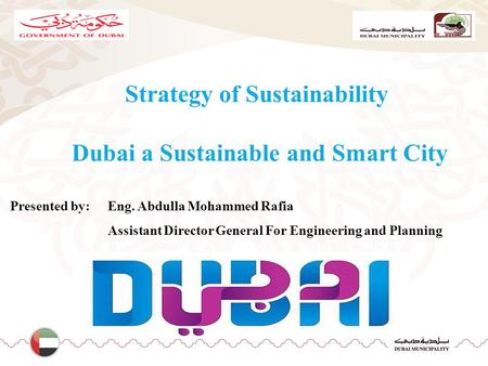 Strategy of Sustainability Dubai a Sustainable and Smart City