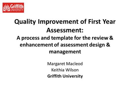 Margaret Macleod Keithia Wilson Griffith University