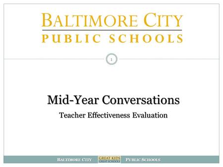 Mid-Year Conversations Teacher Effectiveness Evaluation