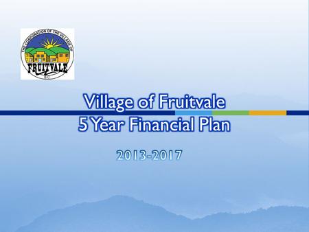 What is a Financial Plan Required under the Community Charter Future planning for works and services Maintaining current service levels Consider future.