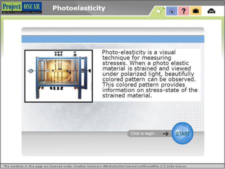 Photoelasticity Photo-elasticity is a visual technique for measuring stresses. When a photo elastic material is strained and viewed under polarized light,