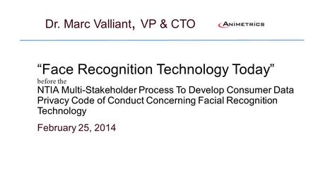 Dr. Marc Valliant, VP & CTO