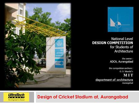 Design of Cricket Stadium at, Aurangabad