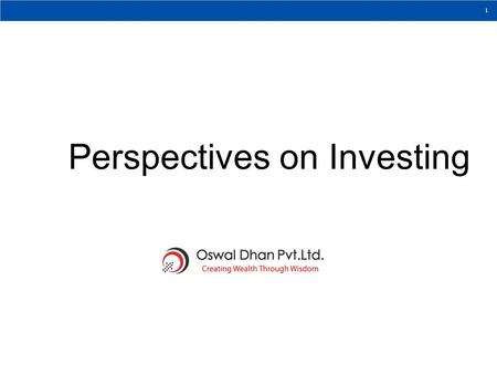 Perspectives on Investing