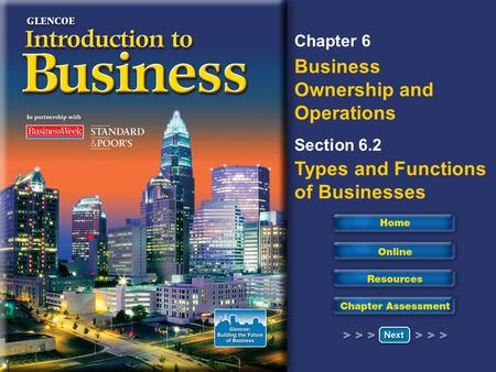 Read to Learn Differentiate the six types of businesses. Describe the five functions of business. Discuss how the five functions of business relate to.