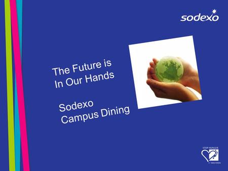 The Future is In Our Hands Sodexo Campus Dining. What is Sustainable Development? Development that meets the needs of the present without compromising.