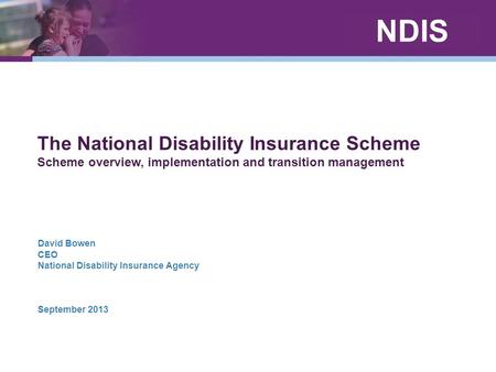 The National Disability Insurance Scheme