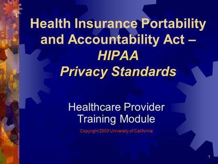 Healthcare Provider  Training Module