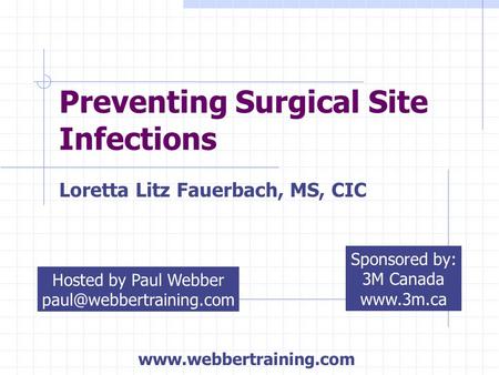 Preventing Surgical Site Infections