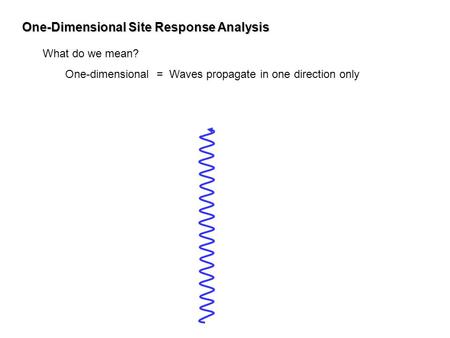 One-Dimensional Site Response Analysis