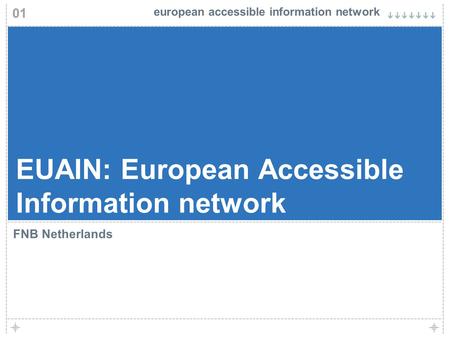 European accessible information network EUAIN: European Accessible Information network FNB Netherlands 01.