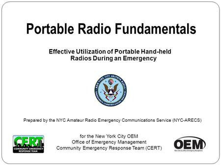 Portable Radio Fundamentals