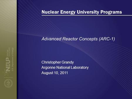 Nuclear Energy University Programs