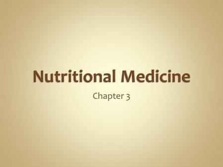 Chapter 3. Most degenerative diseases are caused, at least in part, by our modern diet About 60 million adults, or 30% of the adult population, are now.