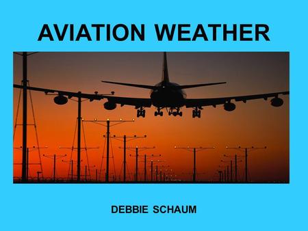 AVIATION WEATHER DEBBIE SCHAUM.