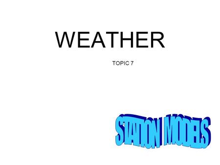 WEATHER TOPIC 7. What are weather predictions based upon? Weather Predictions are based upon probability (the chance of occurrence) and looking at weather.