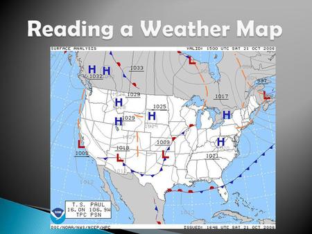 Reading a Weather Map.