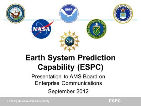 Earth System Prediction Capability (ESPC)