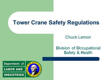 Tower Crane Safety Regulations