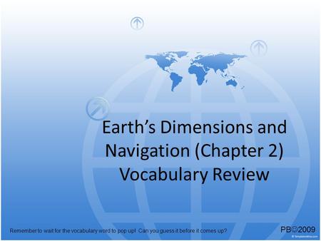 Earth’s Dimensions and Navigation (Chapter 2)