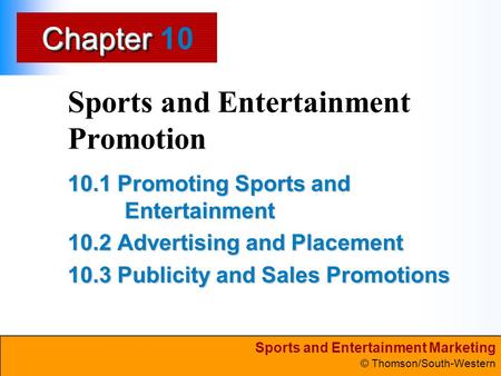 Sports and Entertainment Promotion