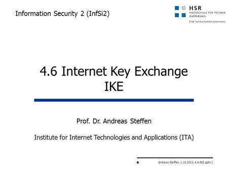 Information Security 2 (InfSi2)