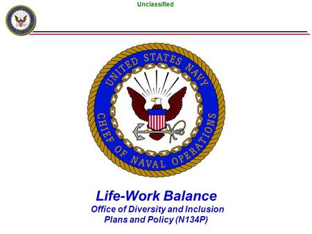 Unclassified Life-Work Balance Office of Diversity and Inclusion Plans and Policy (N134P)