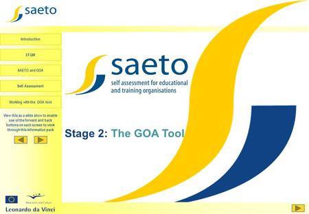 Stage 2: The GOA Tool.