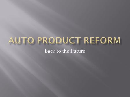 Back to the Future. Results from 2000 to 2003 were unsustainable poor Reforms were clearly effective – must remember that reforms are the most effective.