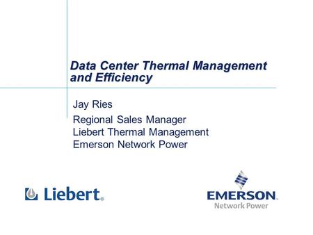 Data Center Thermal Management and Efficiency