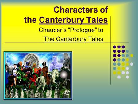 Characters of the Canterbury Tales