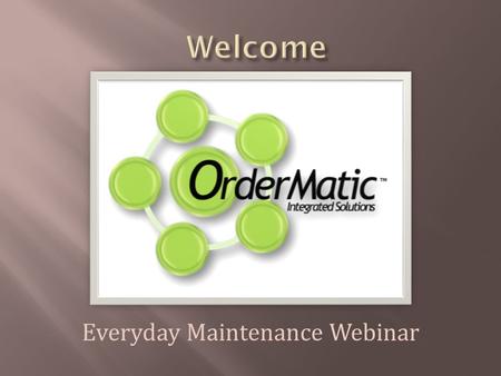 Everyday Maintenance Webinar. 824 Maintenance Utilizing the 511, EOD, Custom Inputs, doing EEprom backups and Copying your RAM. Everyday Equipment Maintenance.