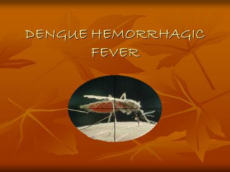 DENGUE HEMORRHAGIC FEVER