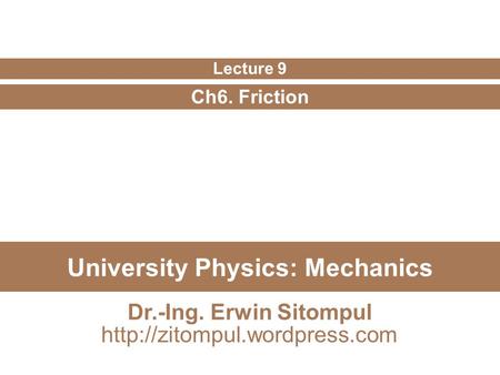 University Physics: Mechanics