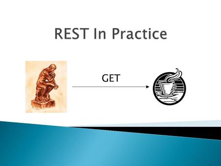 GET. Introduction, overview Best practices Roy T Fielding, PhD dissertation, 2000 Main characteristics Client-server Stateless Caching Layered architecture.