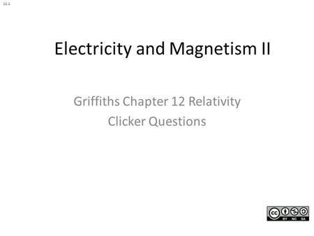 Electricity and Magnetism II